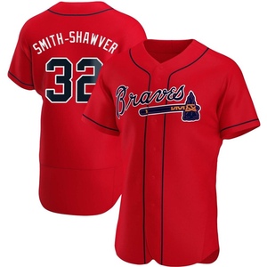 Men's Atlanta Braves AJ Smith-Shawver Authentic Red Alternate Jersey