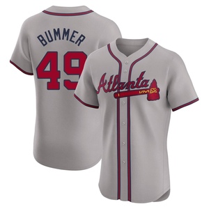 Men's Atlanta Braves Aaron Bummer Elite Gray Road Jersey