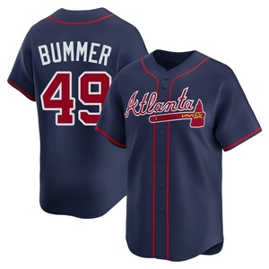 Men's Atlanta Braves Aaron Bummer Limited Navy Alternate Jersey