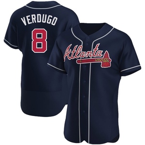 Men's Atlanta Braves Alex Verdugo Authentic Navy Alternate Jersey