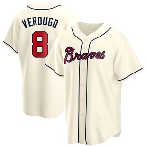 Men's Atlanta Braves Alex Verdugo Replica Cream Alternate Jersey