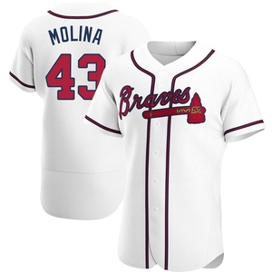 Men's Atlanta Braves Anthony Molina Authentic White Home Jersey