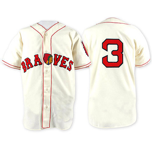 Men's Atlanta Braves Babe Ruth Replica Cream Throwback Jersey
