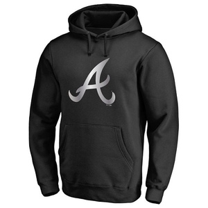 Men's Atlanta Braves Black Platinum Collection Pullover Hoodie -