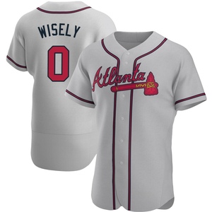Men's Atlanta Braves Brett Wisely Authentic Gray Road Jersey