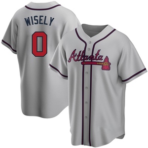 Men's Atlanta Braves Brett Wisely Replica Gray Road Jersey