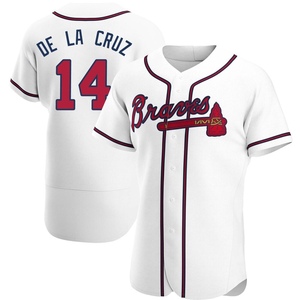 Men's Atlanta Braves Bryan De La Cruz Authentic White Home Jersey