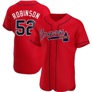 Men's Atlanta Braves Chuckie Robinson Authentic Red Alternate Jersey