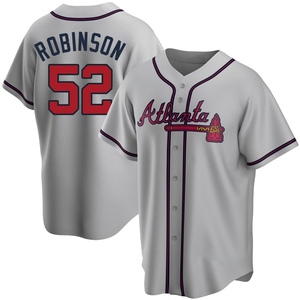 Men's Atlanta Braves Chuckie Robinson Replica Gray Road Jersey