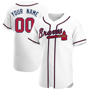 Men's Atlanta Braves Custom Authentic White Home Jersey