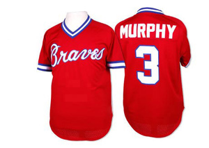 Men's Atlanta Braves Dale Murphy Authentic Red 1980 Throwback Jersey