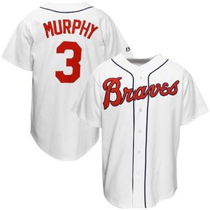 Men's Atlanta Braves Dale Murphy Authentic White Throwback Jersey