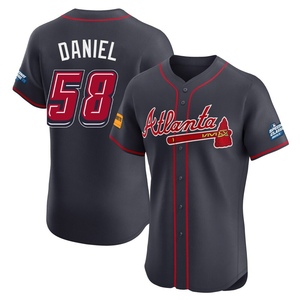 Men's Atlanta Braves Davis Daniel Elite Navy 2025 Speedway Classic Alternate Jersey