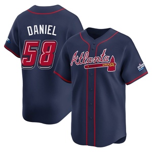 Men's Atlanta Braves Davis Daniel Limited Navy 2025 Speedway Classic Alternate Jersey