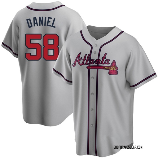 Men's Atlanta Braves Davis Daniel Replica Gray Road Jersey