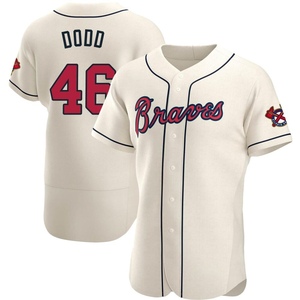 Men's Atlanta Braves Dylan Dodd Authentic Cream Alternate Jersey