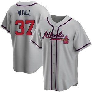 Men's Atlanta Braves Forrest Wall Replica Gray Road Jersey