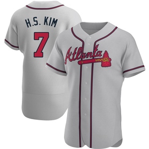 Men's Atlanta Braves Ha-Seong Kim Authentic Gray Road Jersey