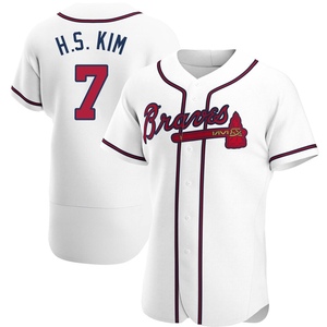 Men's Atlanta Braves Ha-Seong Kim Authentic White Home Jersey