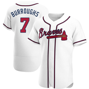 Men's Atlanta Braves Jeff Burroughs Authentic White Home Jersey