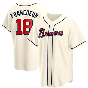 Men's Atlanta Braves Jeff Francoeur Replica Cream Alternate Jersey