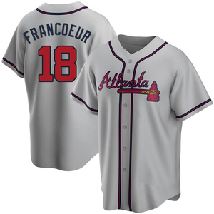 Men's Atlanta Braves Jeff Francoeur Replica Gray Road Jersey