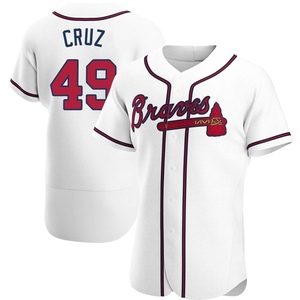 Men's Atlanta Braves Jesus Cruz Authentic White Home Jersey