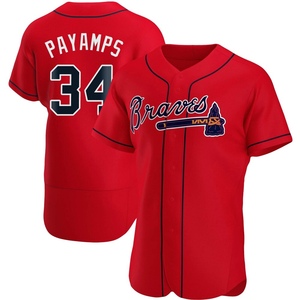 Men's Atlanta Braves Joel Payamps Authentic Red Alternate Jersey