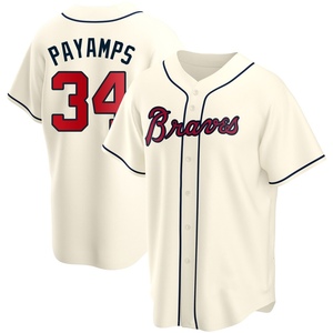 Men's Atlanta Braves Joel Payamps Replica Cream Alternate Jersey