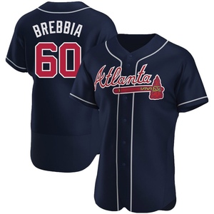 Men's Atlanta Braves John Brebbia Authentic Navy Alternate Jersey