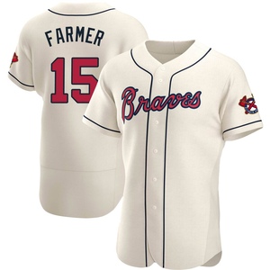 Men's Atlanta Braves Kyle Farmer Authentic Cream Alternate Jersey