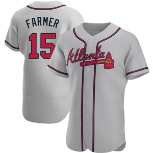 Men's Atlanta Braves Kyle Farmer Authentic Gray Road Jersey