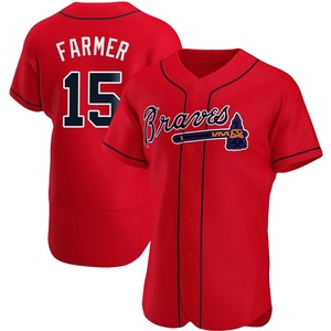Men's Atlanta Braves Kyle Farmer Authentic Red Alternate Jersey