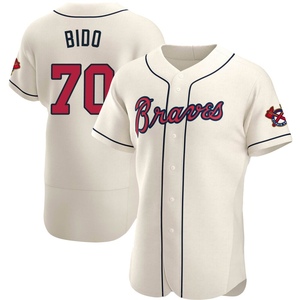 Men's Atlanta Braves Osvaldo Bido Authentic Cream Alternate Jersey