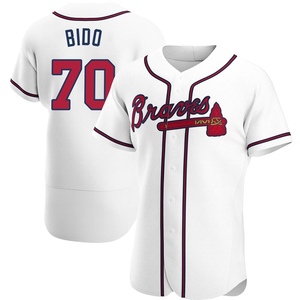 Men's Atlanta Braves Osvaldo Bido Authentic White Home Jersey
