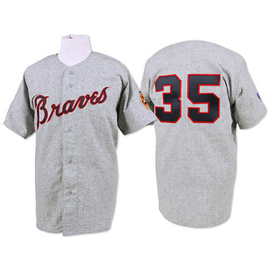 Men's Atlanta Braves Phil Niekro Replica Grey 1969 Throwback Jersey