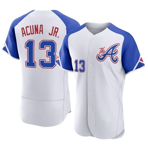 Men's Atlanta Braves Ronald Acuna Jr. Authentic White 2023 City Connect Jersey