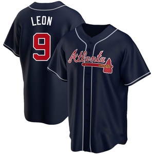 Men's Atlanta Braves Sandy Leon Replica Navy Alternate Jersey