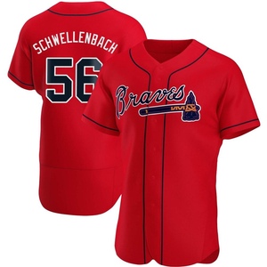 Men's Atlanta Braves Spencer Schwellenbach Authentic Red Alternate Jersey