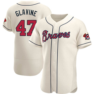 Men's Atlanta Braves Tom Glavine Authentic Cream Alternate Jersey