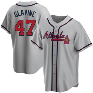 Men's Atlanta Braves Tom Glavine Replica Gray Road Jersey