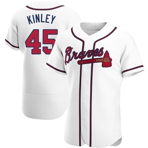 Men's Atlanta Braves Tyler Kinley Authentic White Home Jersey
