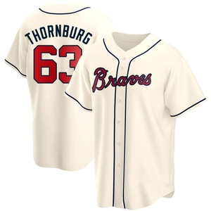 Men's Atlanta Braves Tyler Thornburg Replica Cream Alternate Jersey