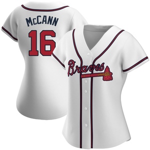 Women's Atlanta Braves Brian McCann Authentic White Home Jersey
