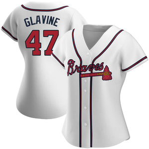 Women's Atlanta Braves Tom Glavine Authentic White Home Jersey