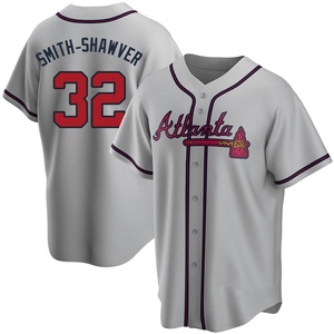 Youth Atlanta Braves AJ Smith-Shawver Replica Gray Road Jersey