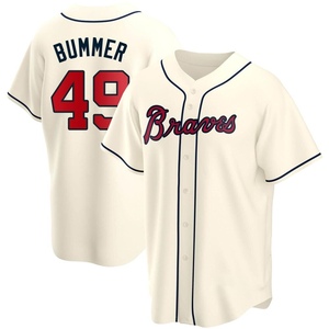 Youth Atlanta Braves Aaron Bummer Replica Cream Alternate Jersey