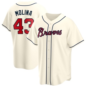 Youth Atlanta Braves Anthony Molina Replica Cream Alternate Jersey