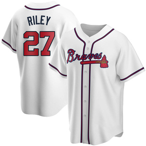Youth Atlanta Braves Austin Riley Replica White Home Jersey