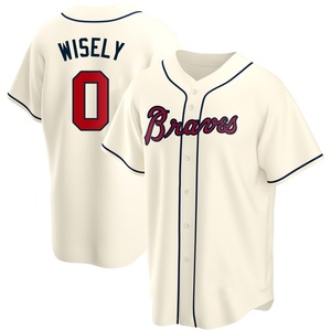 Youth Atlanta Braves Brett Wisely Replica Cream Alternate Jersey